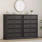 Commode de Ferme à 5 Tiroirs, 108 cm de Haut avec Base Robuste pour Chambre, Salon et Chambre de Bébé