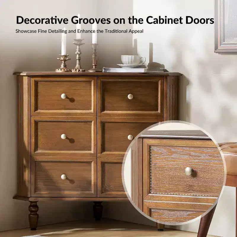 Meuble d'angle 2 portes Roland 30 H avec pieds tournés|ARTFUL LIVING DESIGNS