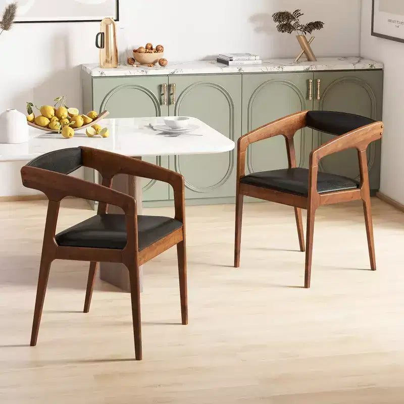Lot de 2 fauteuils d'appoint Costway en cuir synthétique avec dossier confortable