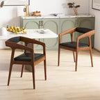 Lot de 2 fauteuils d'appoint Costway en cuir synthétique avec dossier confortable