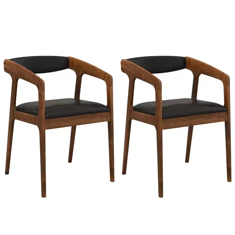 Lot de 2 fauteuils d'appoint Costway en cuir synthétique avec dossier confortable