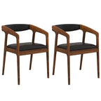 Lot de 2 fauteuils d'appoint Costway en cuir synthétique avec dossier confortable
