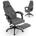 Costway Reclining Home Office Chair Retractable Footrest High-Back Ergonomic Executive