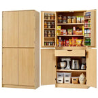Meuble de rangement de cuisine Homy Casa 72 avec portes, étagères et tablettes réglables