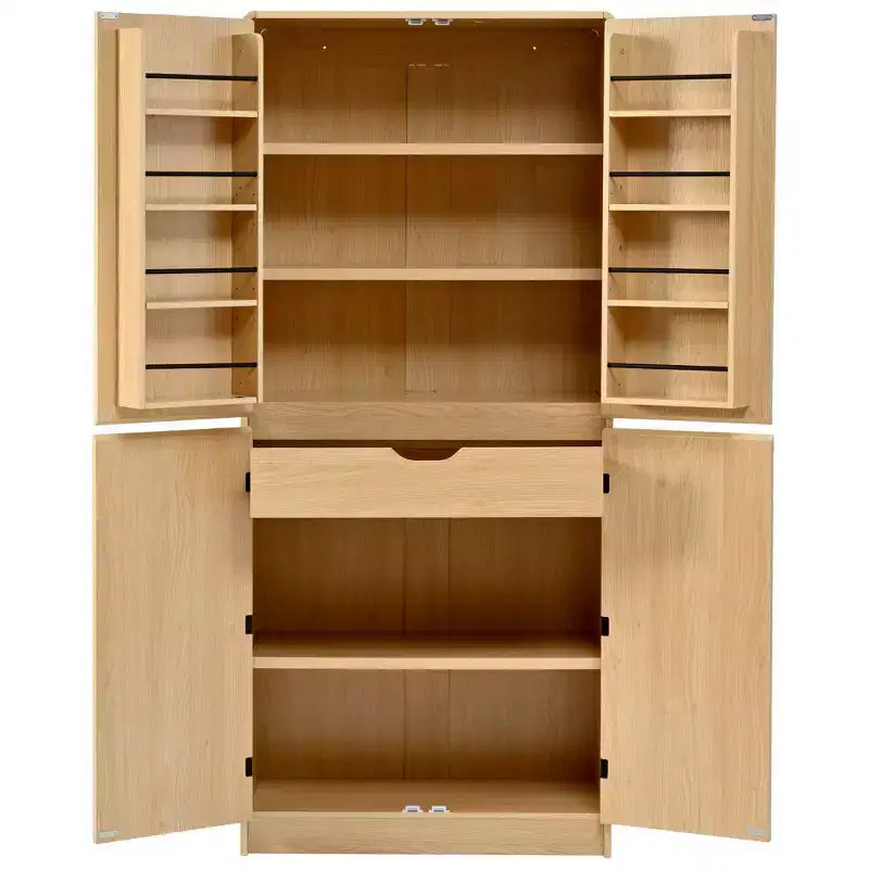 Meuble de rangement de cuisine Homy Casa 72 avec portes, étagères et tablettes réglables