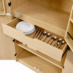 Meuble de rangement de cuisine Homy Casa 72 avec portes, étagères et tablettes réglables