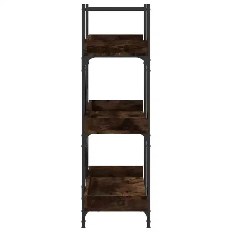 vidaXL Bibliothèque Chêne marron Bois d'ingénierie et métal 100 x 33 x 108,5 cm