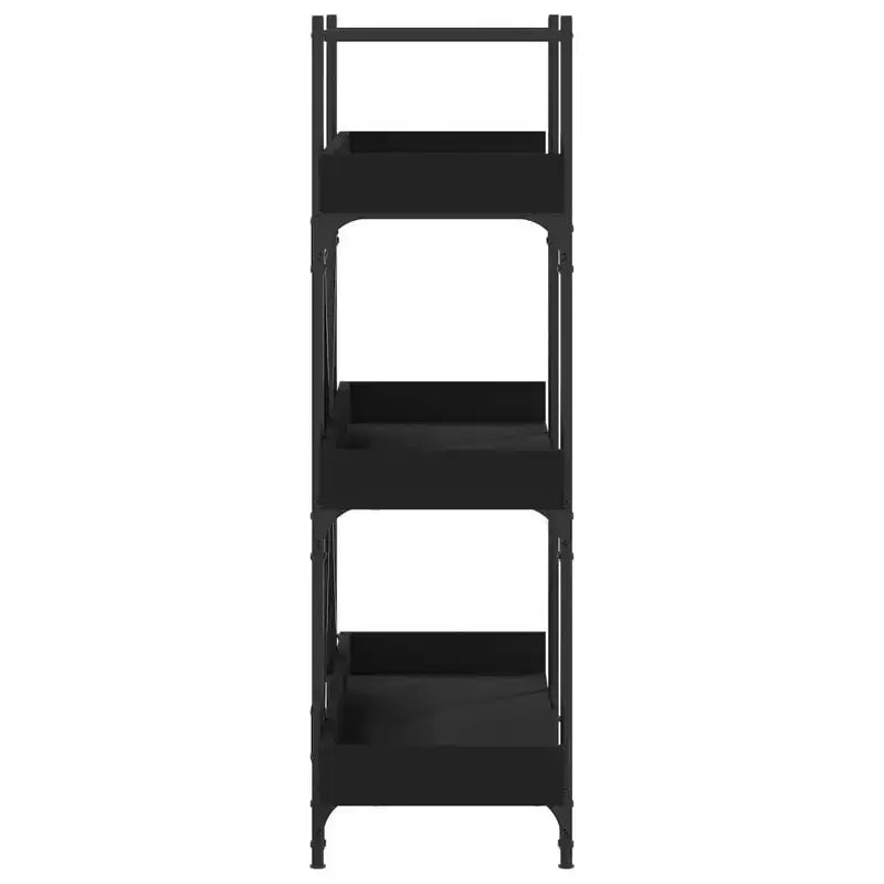 vidaXL Bibliothèque Chêne marron Bois d'ingénierie et métal 100 x 33 x 108,5 cm