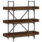 vidaXL Bibliothèque Chêne marron Bois d'ingénierie et métal 100 x 33 x 108,5 cm