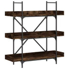 vidaXL Bibliothèque Chêne marron Bois d'ingénierie et métal 100 x 33 x 108,5 cm