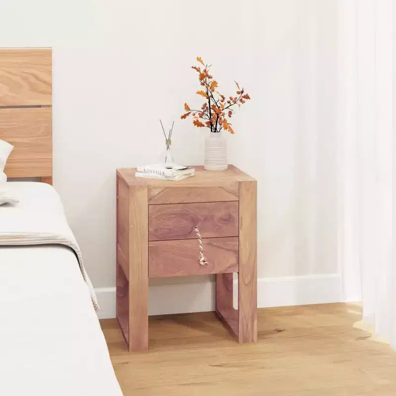 vidaXL Table de chevet 40x30x50 cm Bois de teck massif