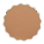 Miroir décoratif rond ondulé Whisen 30, cadre en bois massif, entrée