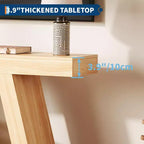 Console de ferme, table de canapé trapézoïdale en bois à 2 niveaux avec étagère de rangement ouverte, meuble d'entrée industriel pour entrée, couloir, salon