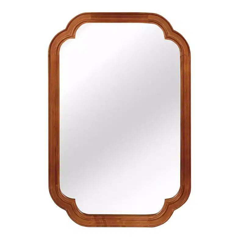 Miroir décoratif Whisen 24 x 36 à coins arrondis, cadre en bois massif, entrée