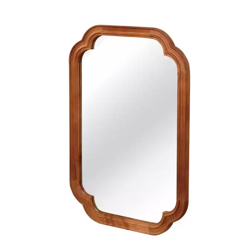 Miroir décoratif Whisen 24 x 36 à coins arrondis, cadre en bois massif, entrée