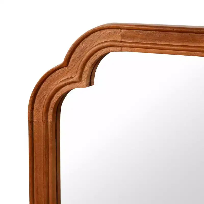 Miroir décoratif Whisen 24 x 36 à coins arrondis, cadre en bois massif, entrée