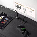 Meuble TV de 160 cm avec 12 tiroirs, prises de courant, LED et étagères ouvertes, meuble TV pour téléviseur de 75 pouces, commode pour chambre à coucher, salon