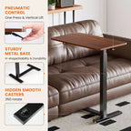 TUYOHW Bureau réglable à roulettes pour ordinateur portable avec roulettes verrouillables, bureau assis-debout avec hauteur réglable de 75 à 110 cm pour la maison, le bureau et l'hôpital