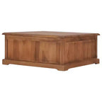 vidaXL Table Basse 26,8x26,7x11,8 cm Bois de Teck Massif