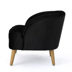 Fauteuil d'appoint Christopher Knight Home Eryn en velours Altay, en bois d'hévéa, style moderne du milieu du siècle