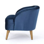Fauteuil d'appoint Christopher Knight Home Eryn en velours Altay, en bois d'hévéa, style moderne du milieu du siècle