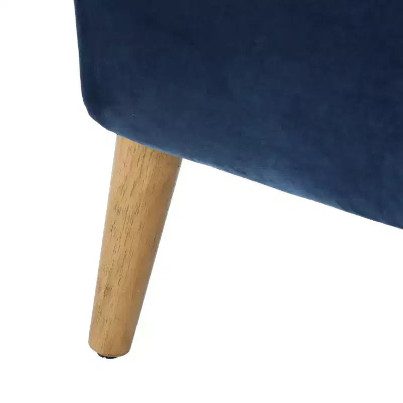 Fauteuil d'appoint Christopher Knight Home Eryn en velours Altay, en bois d'hévéa, style moderne du milieu du siècle