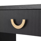Christopher Knight Home Mirod - Console de salon moderne nervurée avec tiroir et pieds colonnes