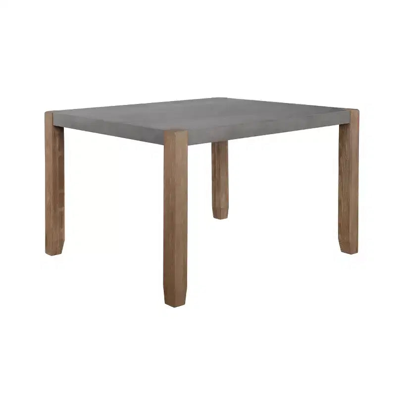 Table de salle à manger Davenport style loft en similibéton et bois - Alaterre Furniture