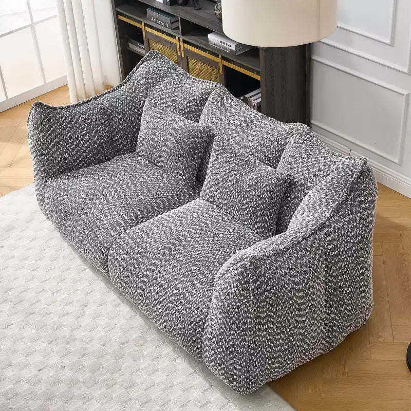 Fauteuil Poire Okak avec Mousse Haute Résilience, Canapé Paresseux Confortable avec Accoudoirs et 2 Places, Fauteuil de Salon Moderne