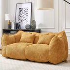 Fauteuil Poire Okak avec Mousse Haute Résilience, Canapé Paresseux Confortable avec Accoudoirs et 2 Places, Fauteuil de Salon Moderne