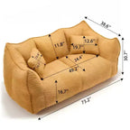 Fauteuil Poire Okak avec Mousse Haute Résilience, Canapé Paresseux Confortable avec Accoudoirs et 2 Places, Fauteuil de Salon Moderne