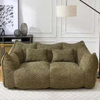 Fauteuil Poire Okak avec Mousse Haute Résilience, Canapé Paresseux Confortable avec Accoudoirs et 2 Places, Fauteuil de Salon Moderne
