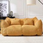 Fauteuil Poire Okak avec Mousse Haute Résilience, Canapé Paresseux Confortable avec Accoudoirs et 2 Places, Fauteuil de Salon Moderne