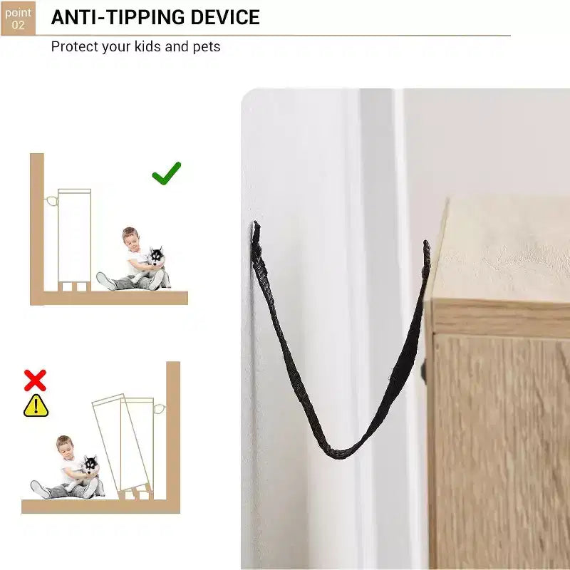 Commode Acekool à 6 tiroirs en rotin, commode cannelée avec pieds stables, armoire de rangement anti-basculement pour chambre à coucher