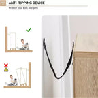 Commode Acekool à 6 tiroirs en rotin, commode cannelée avec pieds stables, armoire de rangement anti-basculement pour chambre à coucher