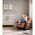 Fauteuils inclinables, fauteuil inclinable classique manuel en cuir, sièges de cinéma maison avec support lombaire et accoudoirs pour salon, chambre à coucher et chambre de bébé - Café
