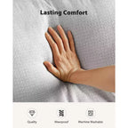 Canapé 3 places confortable 89, Canapé 3 places pour salon, Soutien avec coussin épais, Housses amovibles et lavables, Canapés en coton-lin, Gris