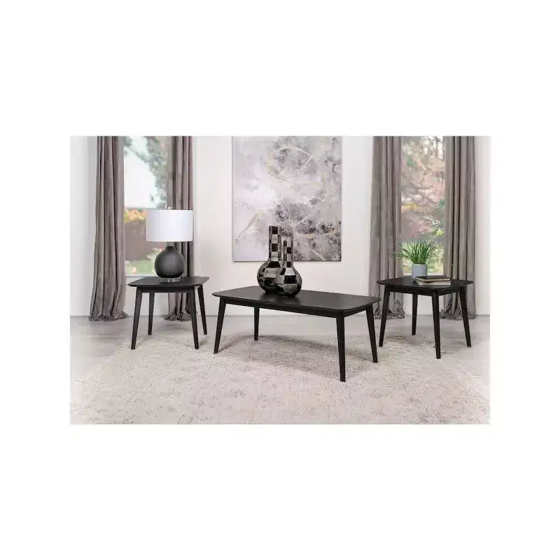 Coaster, Ensemble de 3 tables basses rectangulaires Radley, Noir
