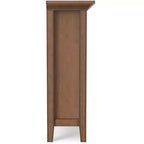 Meuble de rangement pour entrée de style transitionnel en bois massif Mansfield, 91 cm de large, brun vieilli naturel rustique