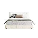 Lit plateforme Whisen King Size en chenille, cadre de lit en bois, tête de lit capitonnée avec oreiller nuage ultra-doux et extra-large
