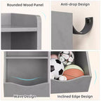 Étagère à Livres 3 Niveaux pour Enfants avec Meuble de Rangement pour Jouets, Casier pour Enfants