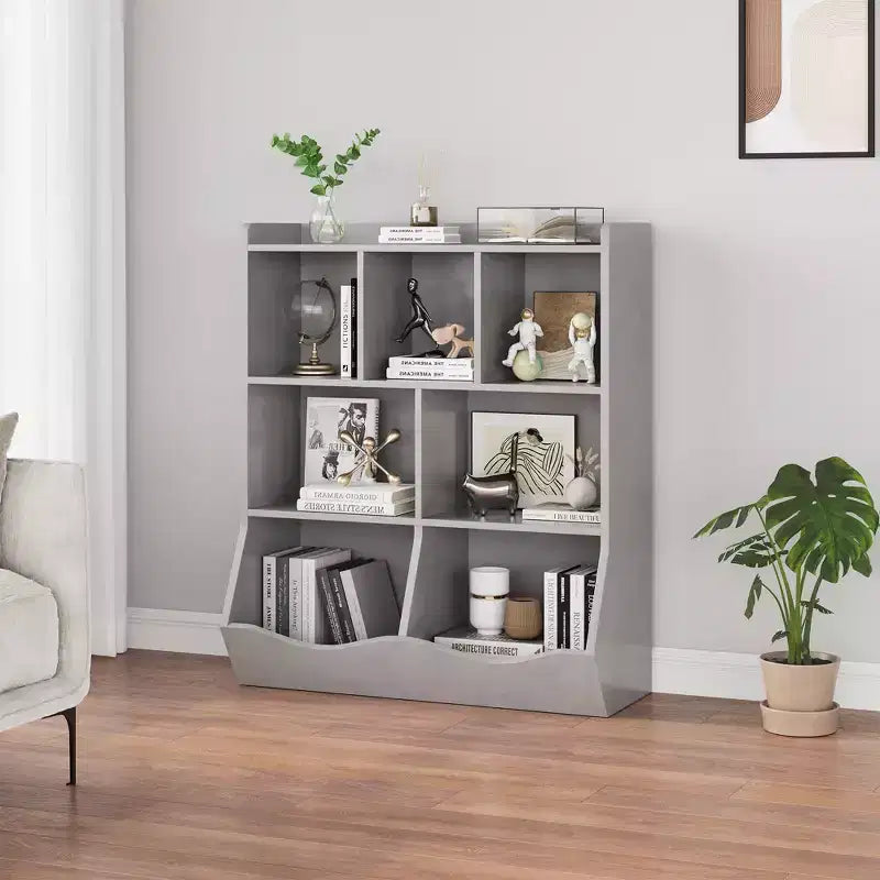 Étagère à Livres 3 Niveaux pour Enfants avec Meuble de Rangement pour Jouets, Casier pour Enfants