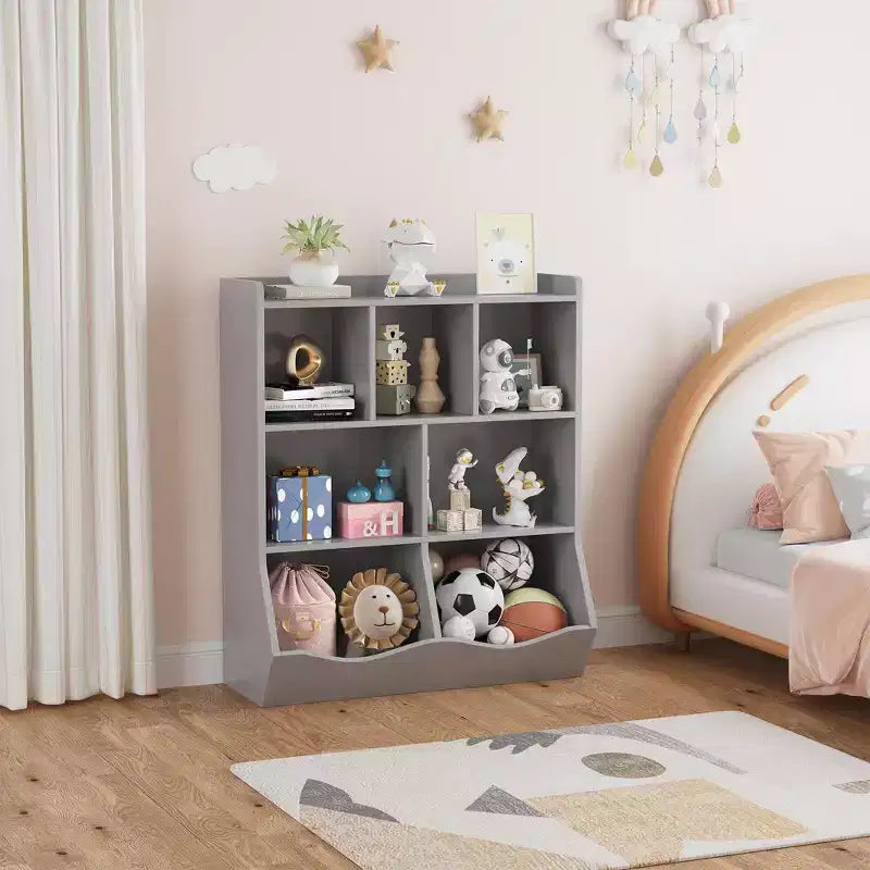 Étagère à Livres 3 Niveaux pour Enfants avec Meuble de Rangement pour Jouets, Casier pour Enfants
