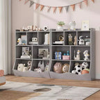 Étagère à Livres 3 Niveaux pour Enfants avec Meuble de Rangement pour Jouets, Casier pour Enfants