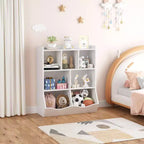 Étagère à Livres 3 Niveaux pour Enfants avec Meuble de Rangement pour Jouets, Casier pour Enfants