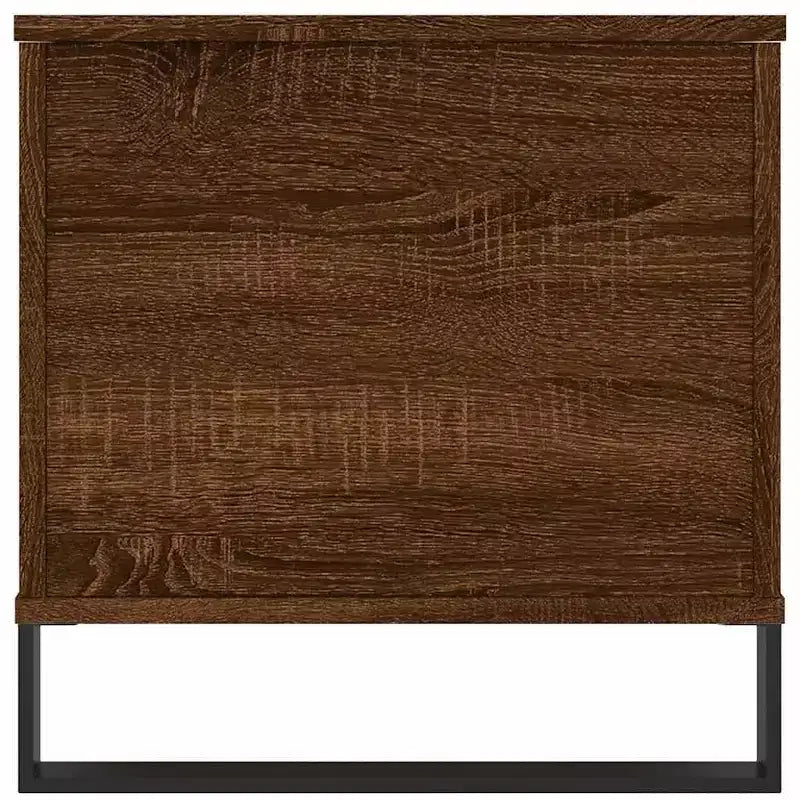 vidaXL Table basse blanc bois d'ingénierie, table basse moyenne en métal