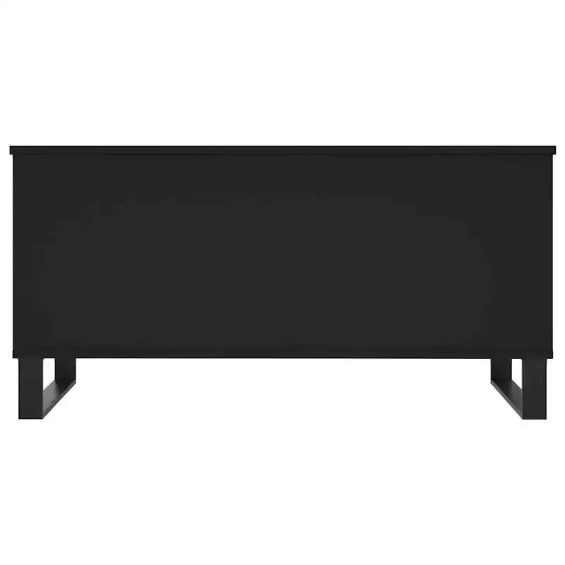 vidaXL Table basse blanc bois d'ingénierie, table basse moyenne en métal