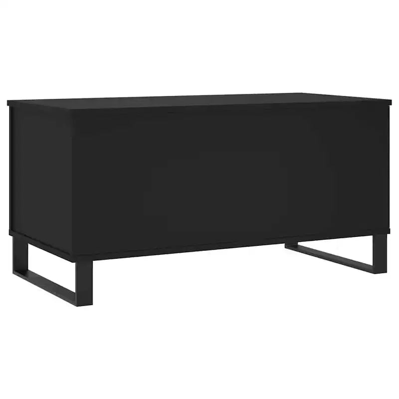 vidaXL Table basse blanc bois d'ingénierie, table basse moyenne en métal