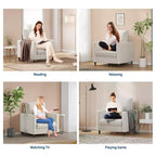33.9 Canapé d'appoint, causeuse de lecture en chenille pour chambre à coucher, canapé d'appoint de salon sans outils, oreiller non inclus