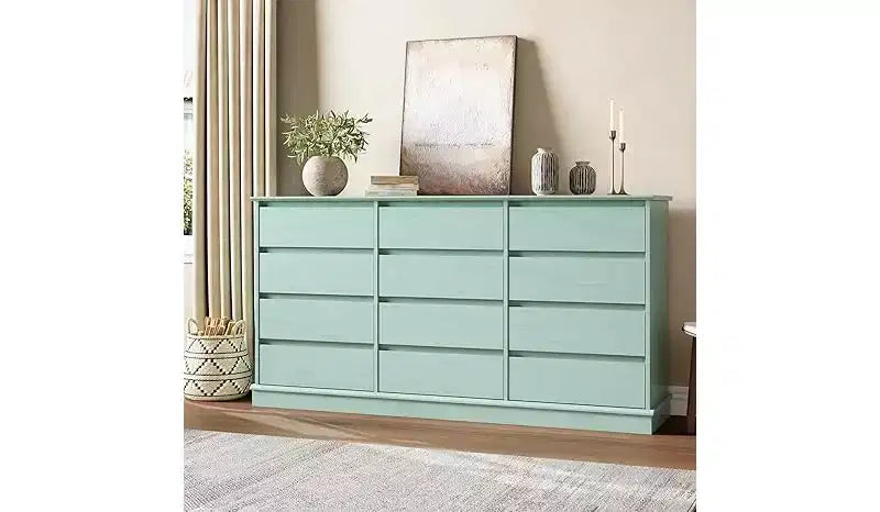 Commodes 12 tiroirs, commode de chambre avec tiroirs profonds, grande commode double pour placard avec plateau large, grande commode en bois pour salon, chambre à coucher